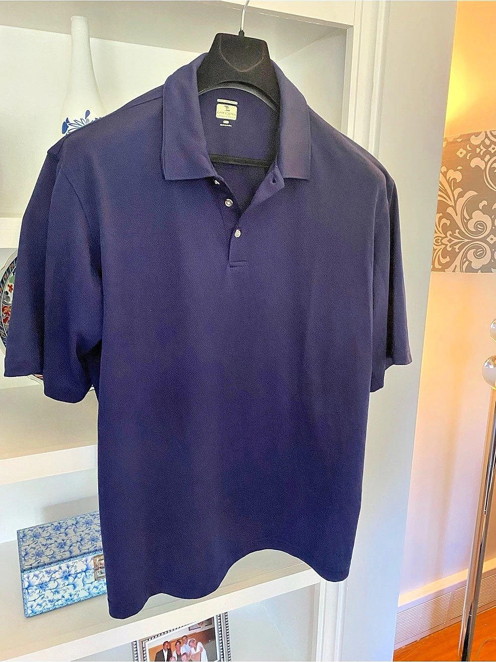 RedHead Pine Creek Pinstripe Short-Sleeve Polo Men's Purple